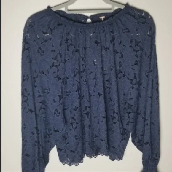 NWT Free People Olivia Lace Tee - Picture 3 of 5
